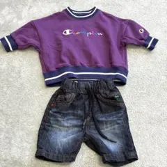 海外ベビー服・チャンピオンのドルマントレーナー　短パン　セット⭐︎80cmのサムネイル
