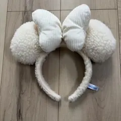 ボア ホワイト　ミニーちゃん カチューシャ　もこもこ　ディズニー　ホワイトのサムネイル