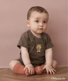 プティマイン　ミッフィー　ライオン　ロンパース　半袖　ブラウン　80cm