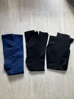 【ユニクロ】マタニティパンツ3点セット（デニム・ブラック）