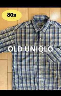 激レア 80s OLD UNIQLO 半袖　チェックシャツ