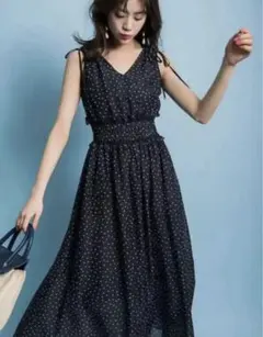 31 Sons de mode ドットロングワンピース