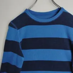 urban 長袖シャツ ロンT サーマルシャツ バイカラー ボーダー メンズXL