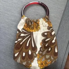 レトロ柄　ハンドバッグ