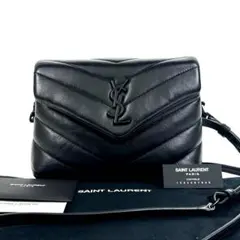 【美品】サンローラン　ルル　ショルダーバッグ　YSL　キルティング　レザー　黒のサムネイル