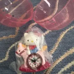 希少品 ハローキティ Hello Kitiy 木馬 目覚まし時計 おしゃべり