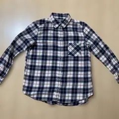UNIQLO チェック柄シャツ Lサイズ ネイビー