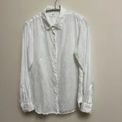 美品　ユニクロ　レディース　リネンシャツ　白　M
