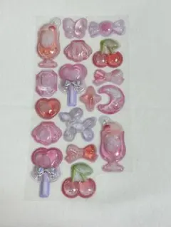 ウォーターシール　ピンク 紫 キャンディ ハート