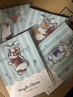ファミマ モフサンド mofusand アクリルチャーム　全4種コンプセット