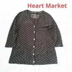 【値下げ】ハートマーケット　七分袖カーディガン〔O/240608〕衣M