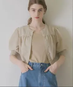 イデム idemシアーチェックブラウス