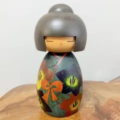 木製こけし 川瀬祐志作 秋志野 伝統工芸 日本人形 約17cm