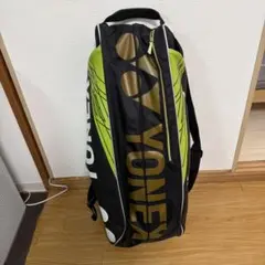 YONEX バドミントン バッグ 大容量 黒/黄緑