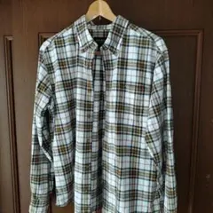 Eddie Bauer♥長袖チェックシャツ ボタンダウン メンズ М コットンのサムネイル