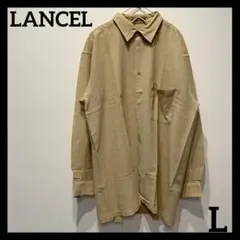 LANCEL ランセル メンズ 長袖ブラウス 長袖シャツ ベージュ Lサイズ