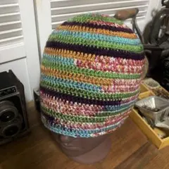 540 バケットハット クロシェハット ニット帽 手編み ハンドメイド