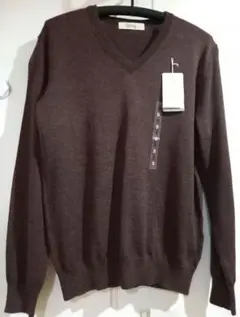 セーター S 新品タグ付き ダークブラウン ウールマーク