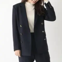 エージーバイ アクアガール ゴールド ボタン ダブル ジャケット S