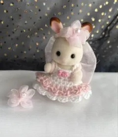 シルバニア赤ちゃん・ ドレス４点セット・薄ピンク①