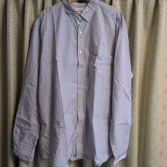 Lacoste 青チェック 長袖シャツ