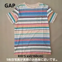 GAP☆ KIDS XXL(160cm) ☆マルチカラーボーダーTシャツのサムネイル