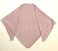 授乳ケープ　ポンチョ型　ピンク