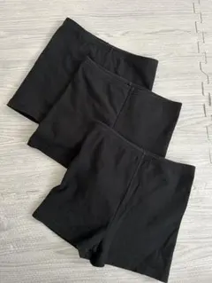 秋冬裏毛 1部丈 アツギの黒スパッツ 3枚セット Mサイズ