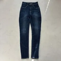 rienda デニムパンツ スキニー ロゴ刺繍 24（D762）