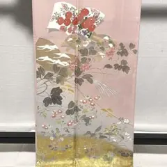 D634 訪問着　友禅　花模様　正絹　着物　袷　未使用極美品