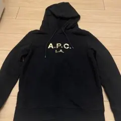 A17494 A.P.C. ロゴプリントスウェットプルオーバー 黒 M - メルカリ