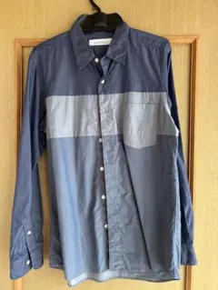メンズ　トップス　シャツ　ユナイテッドアローズ　ブルー　おしゃれ　長袖　Mサイズ