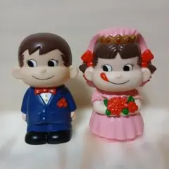 【昭和レトロ】未使用♥ほのぼの君&おとめちゃん貯金箱（日本製）…佃公彦 貯金箱 昭和レトロ 佃公彦 ほのぼの君とおとめちゃん貯金箱 陶器製 貯蓄増強