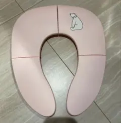 【未使用】折りたたみ式 補助便座 ピンク シロクマ柄