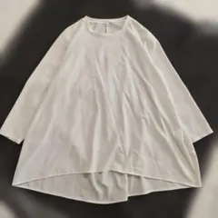 美品】BEARDSLEY ラウンドヘムT プルオーバー ホワイト 定番人気