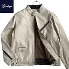 極美品　G-STAGE シングルライダースジャケット 羊革　Lのサムネイル