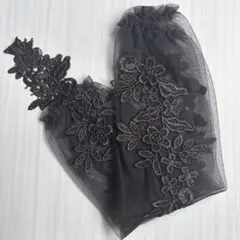 【新品】ウェディンググローブ ブラック レース フィンガーレス 花嫁