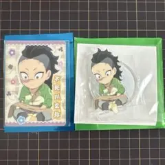 鬼滅の刃　不死川玄弥　ハンドメイドクラブ　パッチワーク風カード　アクリルスタンドのサムネイル
