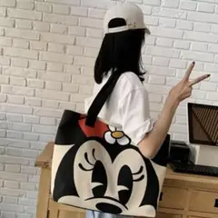 ミニー　トートバッグ　エコバッグ　大判