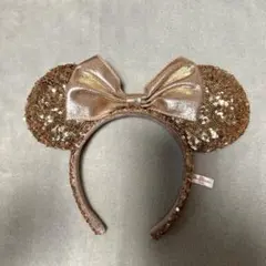 ミニーマウス耳カチューシャ ピンクゴールド