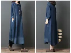 デニム　ロングワンピースptjadm