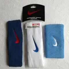Nike 刺繍スウッシュ ヘッドバンド 2個.アームバンド1個セット