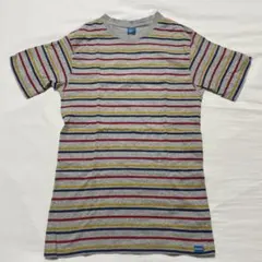 【お買い得品・美品】グッドオン グレー ボーダー Tシャツ メンズ Mのサムネイル