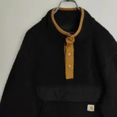 カーハート ブルゾン ボアジャケット プルオーバー ブラック メンズL