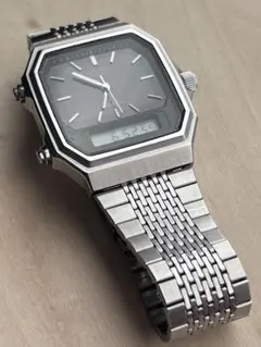 ジャンク SEIKO Silver Wave デジタル腕時計 A2928 Seiko Silver Wave A258-5000 A2 Digi Alarm Chronograph 1980