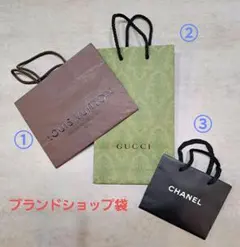 【状態良好】ルイヴィトン、グッチ、シャネル　ショップ袋3点セット