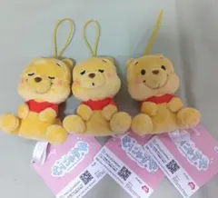 ディズニー むにゃすや マスコット ぬいぐるみ くまのプーさん 3種　①