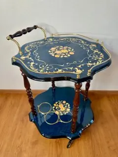 美品 デマン イタリア家具 ワゴン 象嵌風装飾 クラシック 112991-1 美品 デマン イタリア家具 ワゴン 象嵌風装飾 クラシック 112991-1