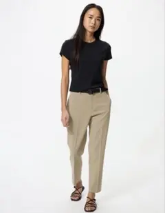 【美品】ユニクロ　スマートアンクルパンツ　S ベージュ