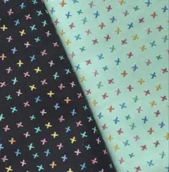 クロスステッチ柄 生地 2色 set